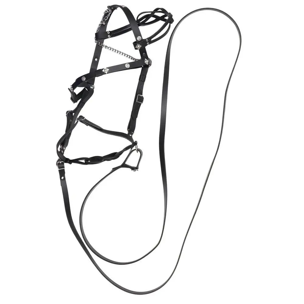 Horse Halters And Lead Ropes PU Leather Halter With Adjustable Metal Buckle Ergonomic Comfortable Unfettered Riding Horse Bridle