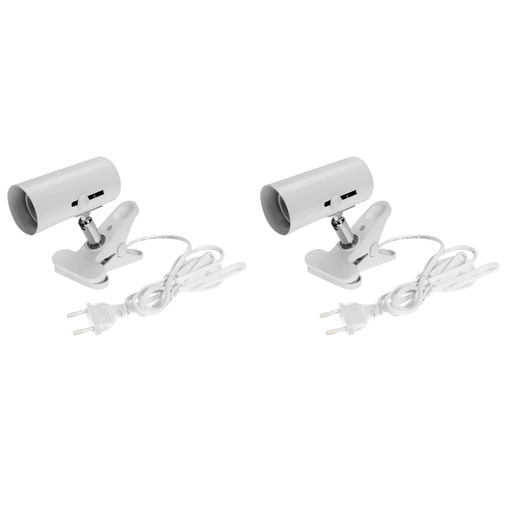 3-1PC E27 Heating Reptile Lamp Holder UVA UVB Clip-on Bulb Cover for Pet Light Tortoise Ceramic Lamp Holder with Switch Clip