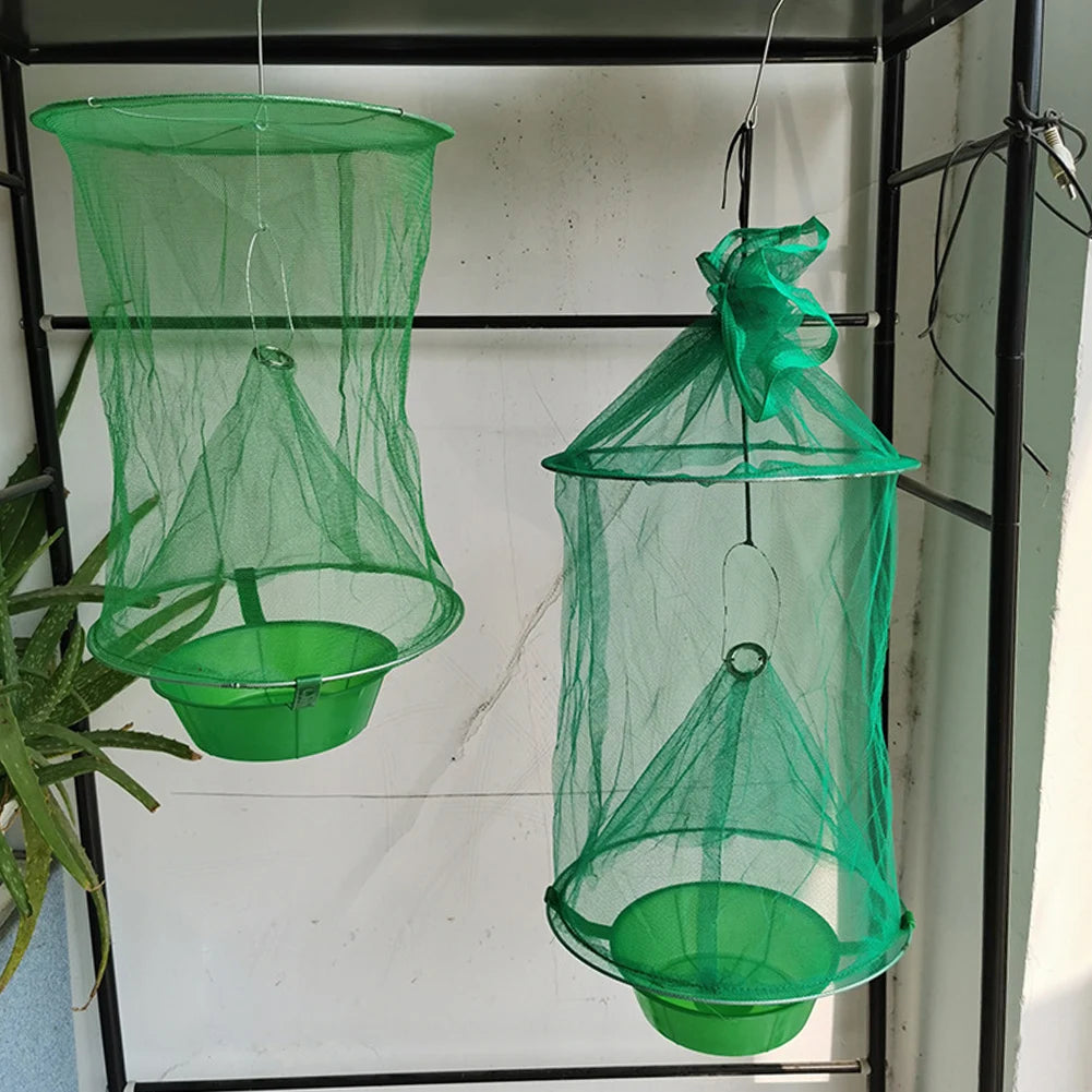 Hanging Flies Net Traps Reusable Folding Flies Flytrap Cages Practical Insects Pest Traps Pest Control Tool for Household Garden