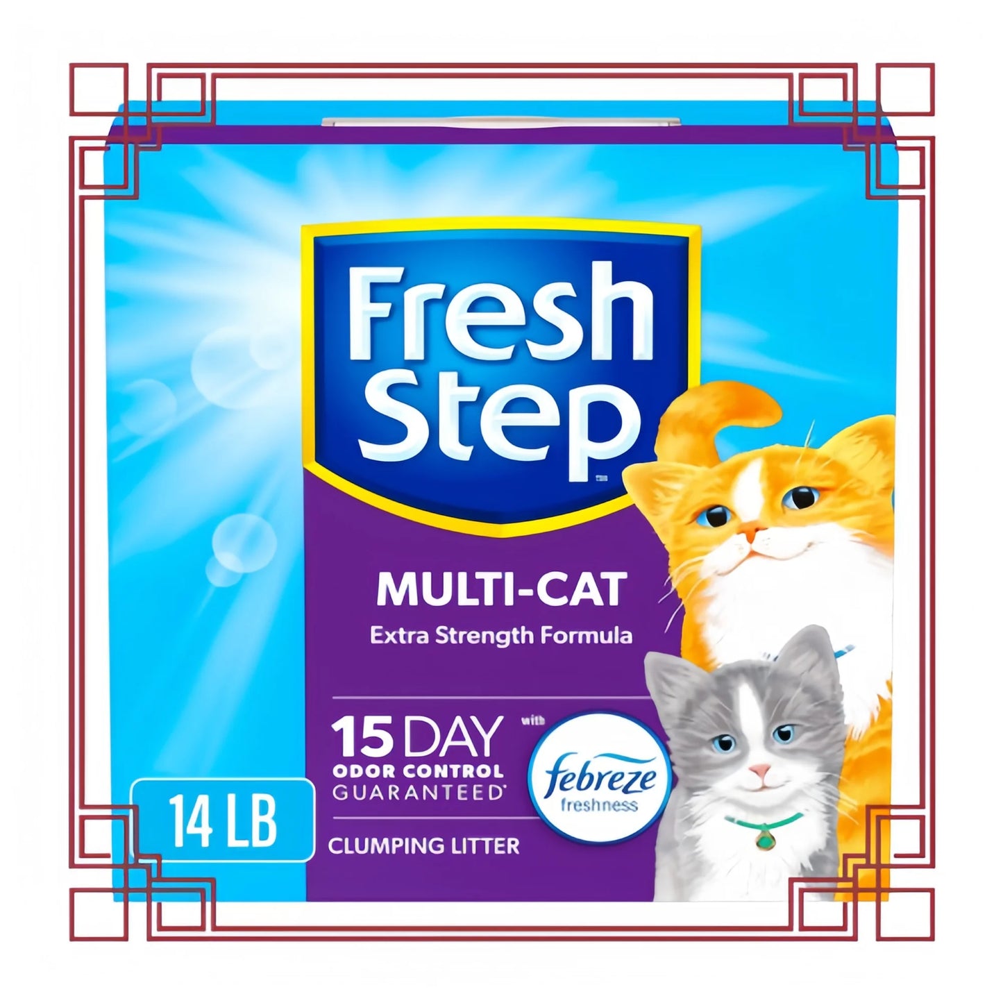 Multi-Cat Clumping Litter | Activated Carbon & Low Dust for Long-Lasting Odor Control, 14lbs