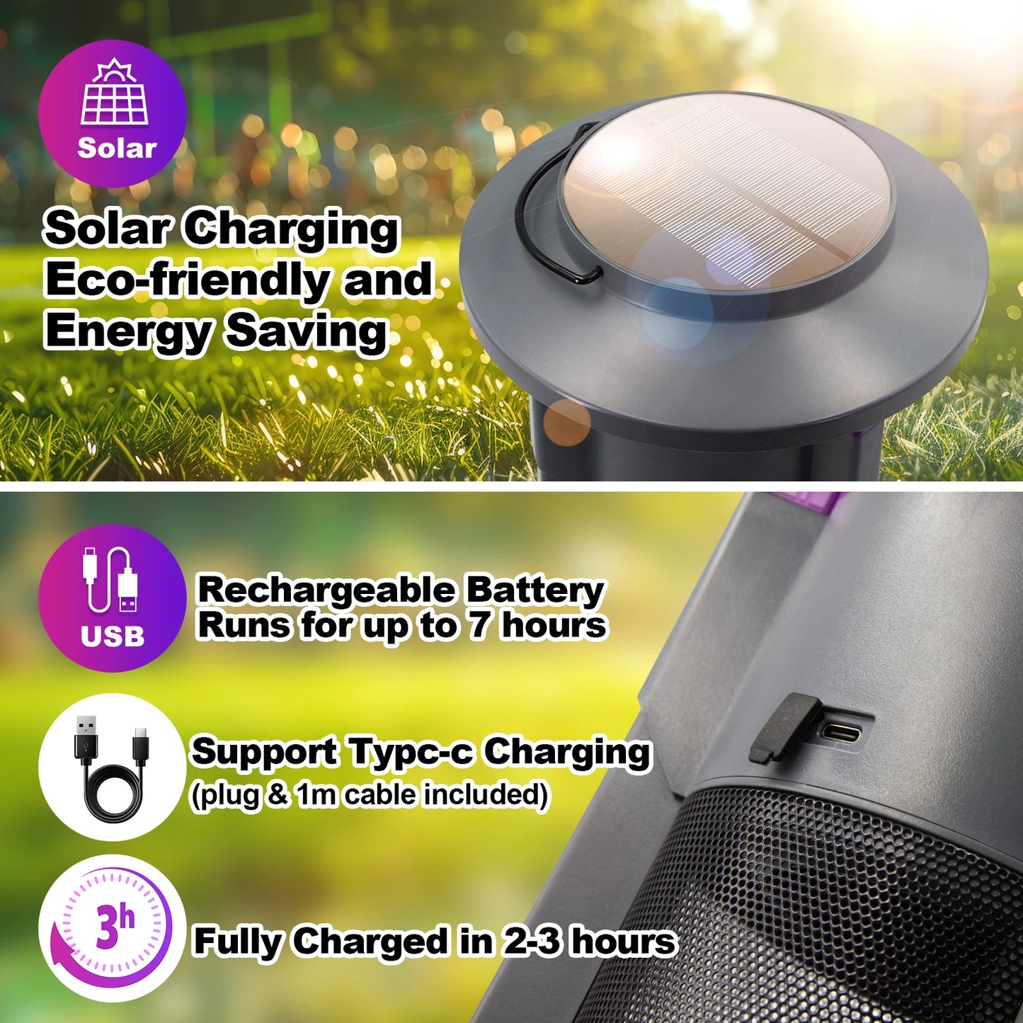 Bug Zapper Outdoor, Mosquito Zapper, Electric Fly Zapper, Mosquito Killer, Fly Traps,Flying Insects Zapper Indoor Outdoor