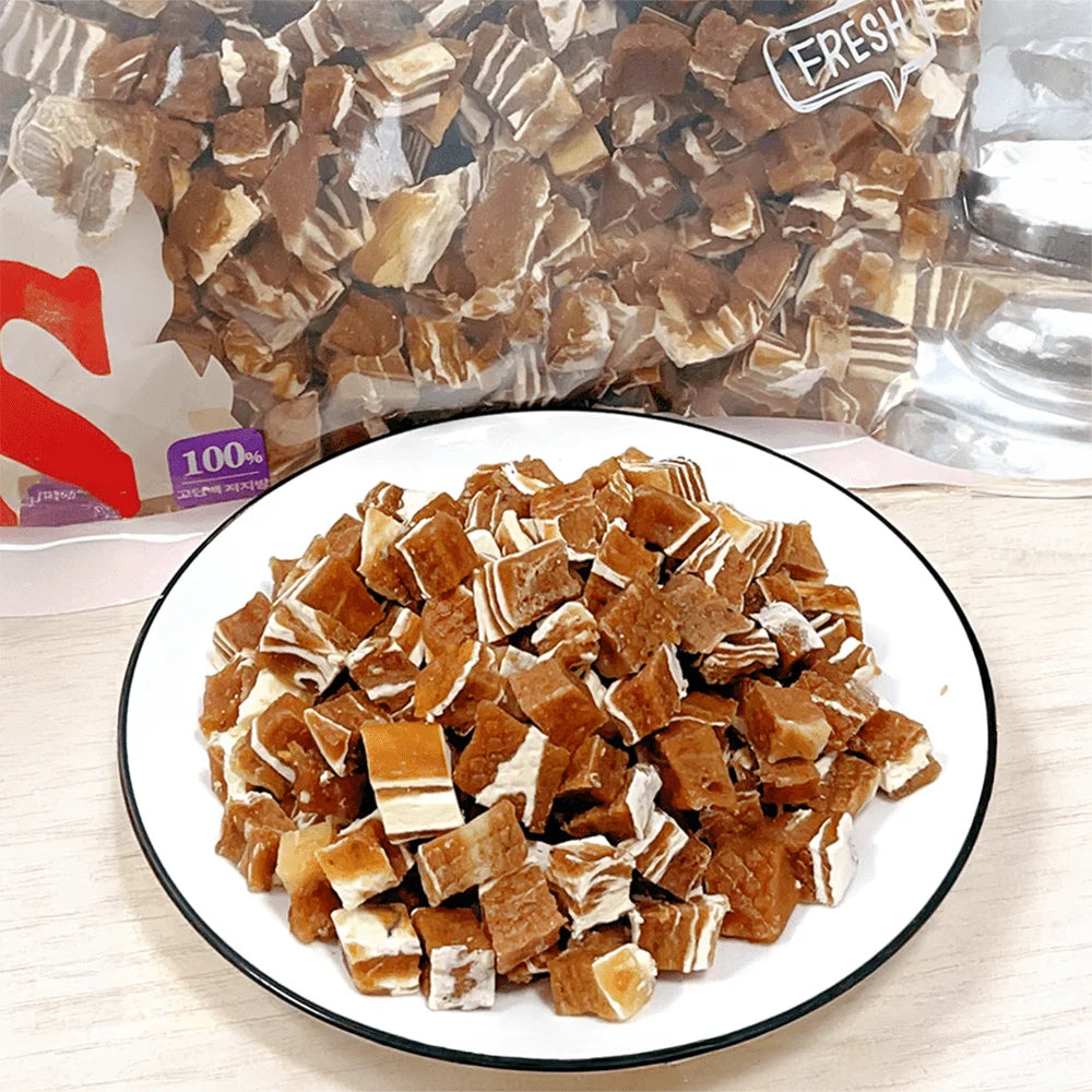 10.58oz/300g Snowflake Beef/Chicken Cubes/Slices, Chicken Salmon/Pumpkin Slices, All Natural Ingredients, Natural Dog Treats