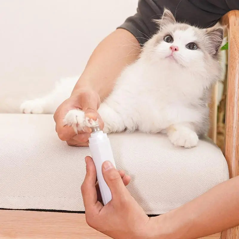 Electric Cat Nail Clipper Dog Cat Rechargeable Nails Trimmer Low Noise Low Vibration Indoor Pets Grooming Machine Puppy Nail