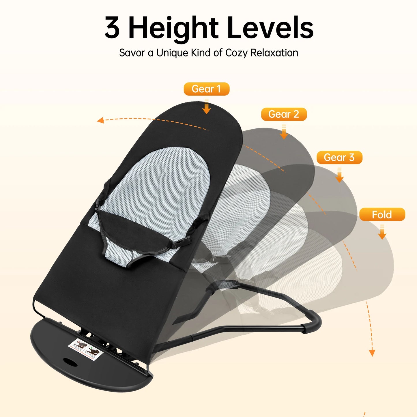 Pet Rocker Bed Foldable Pet Rocking Chair Adjustable Height Puppy Breathable Bed Stainless Steel Bracket Teddy Bulldog Sofa