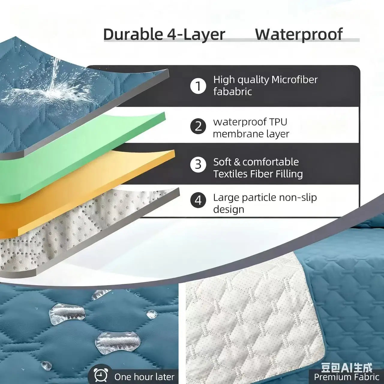 Waterproof Non-Slip Dog Bed Cover and Pet Blanket Sofa Pet Bed Mat Car Incontinence Mattress Protectors Furniture Couch Cover