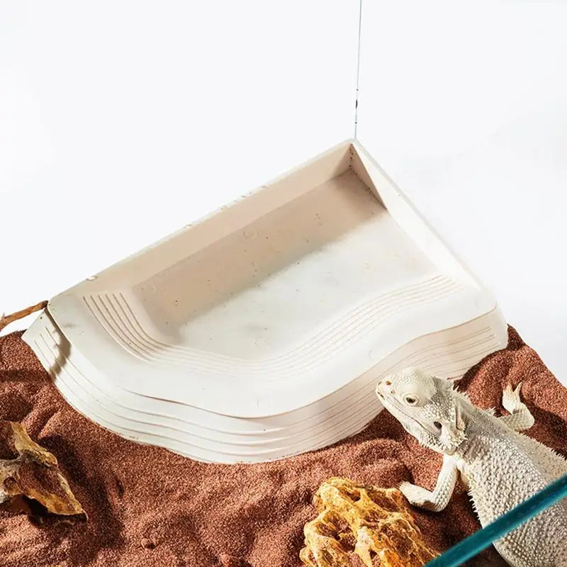 Reptile Water Bowl Anti-Slip Turtle Bathing Pool Tortoise Feeder Tortoise Feeding Dish for Hamster Tortoise Water Bowl