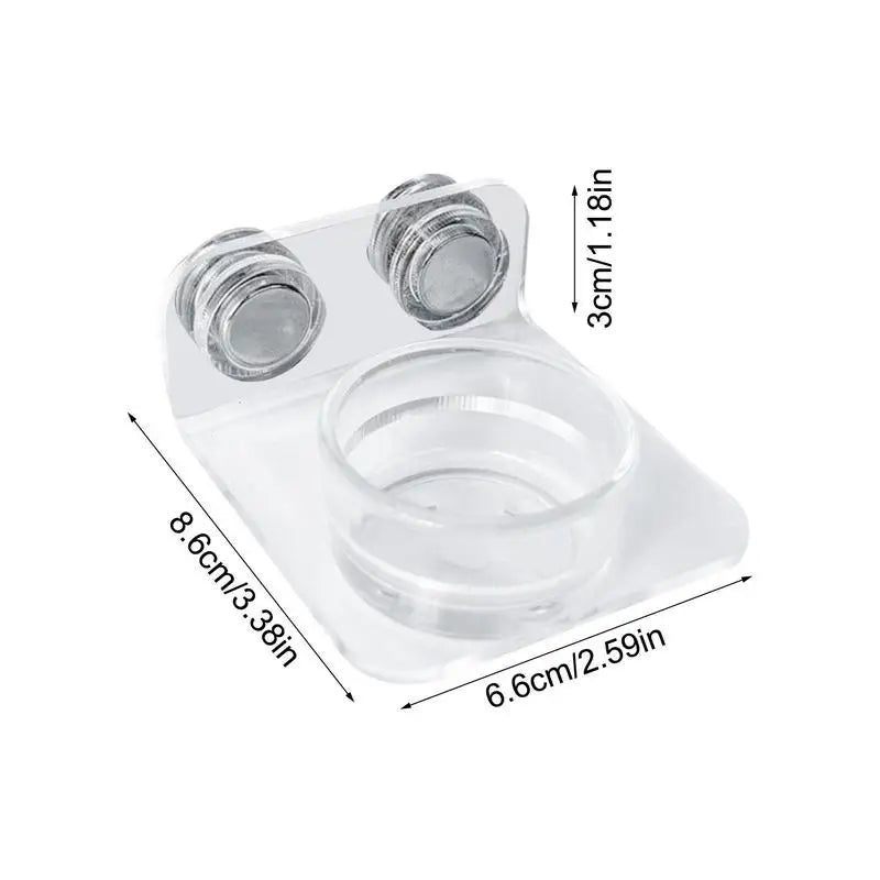 Gecko Feeding Dish Reptiles Feeder Bowl with Suction Cup Acrylic Material Easy Installation pets food bowls for Lizard Tree Frog