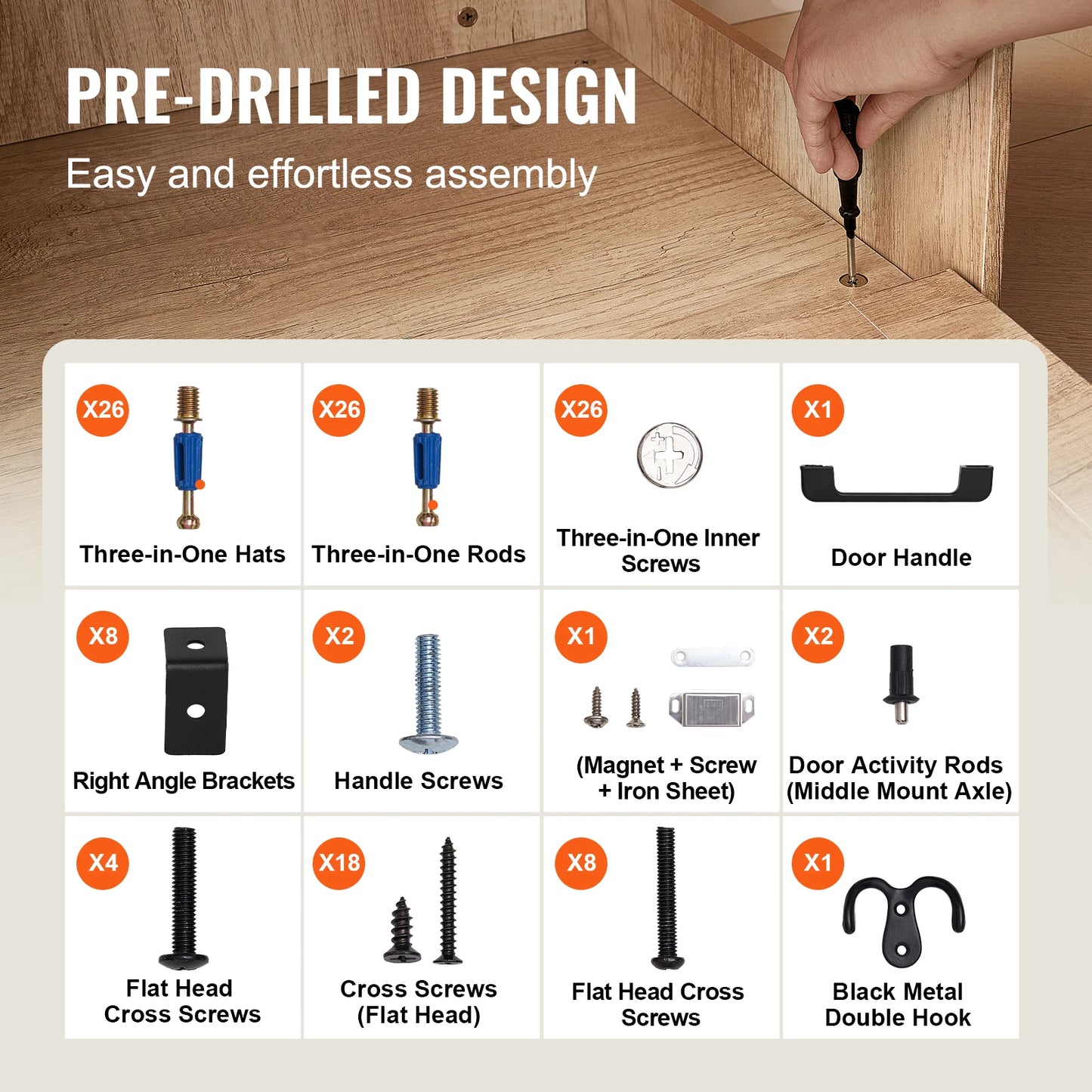 SucceBuy Cat Litter Box Enclosure Hidden Litter Box Furniture with 2 Storage Shelves& 2 Baskets Wooden Cat Washroom Indoor House