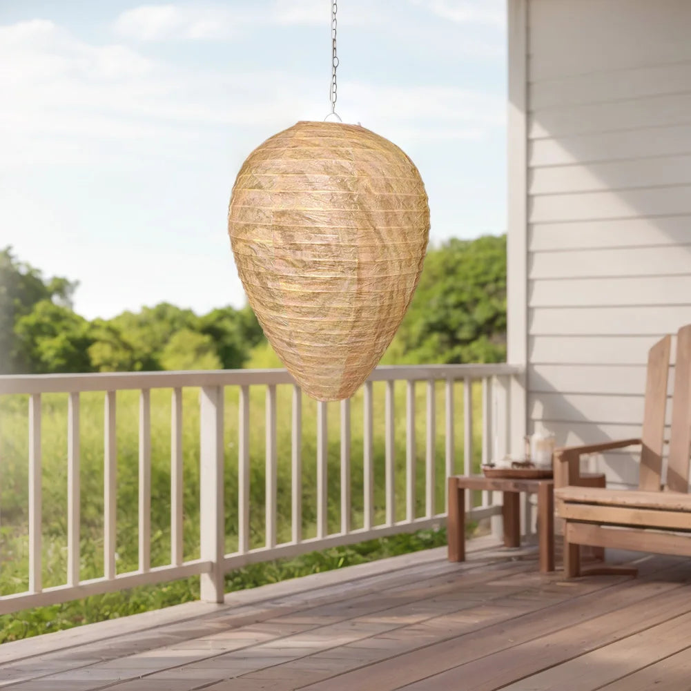 Hornet Fake Wasp Nest Waterproof Repellent Hornets Safe Fake Trap Safe Garden Repellent Trap for Patio Outdoor
