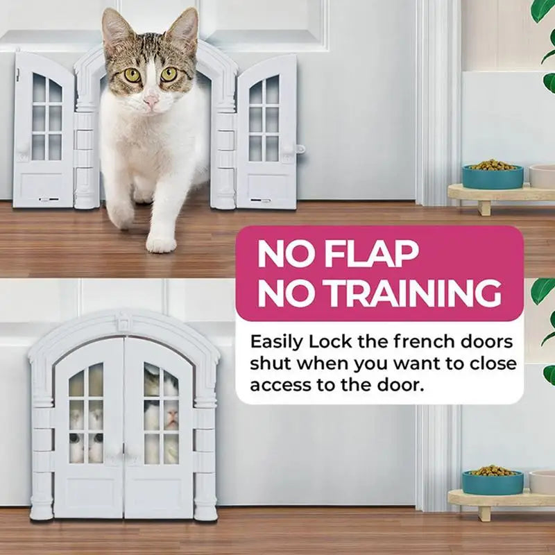 Pets Door for Exterior No-Flap Door Pet Door Pet Supplies for Cats and Dogs Fits Laundry Room Bathroom Bedroom and Basement