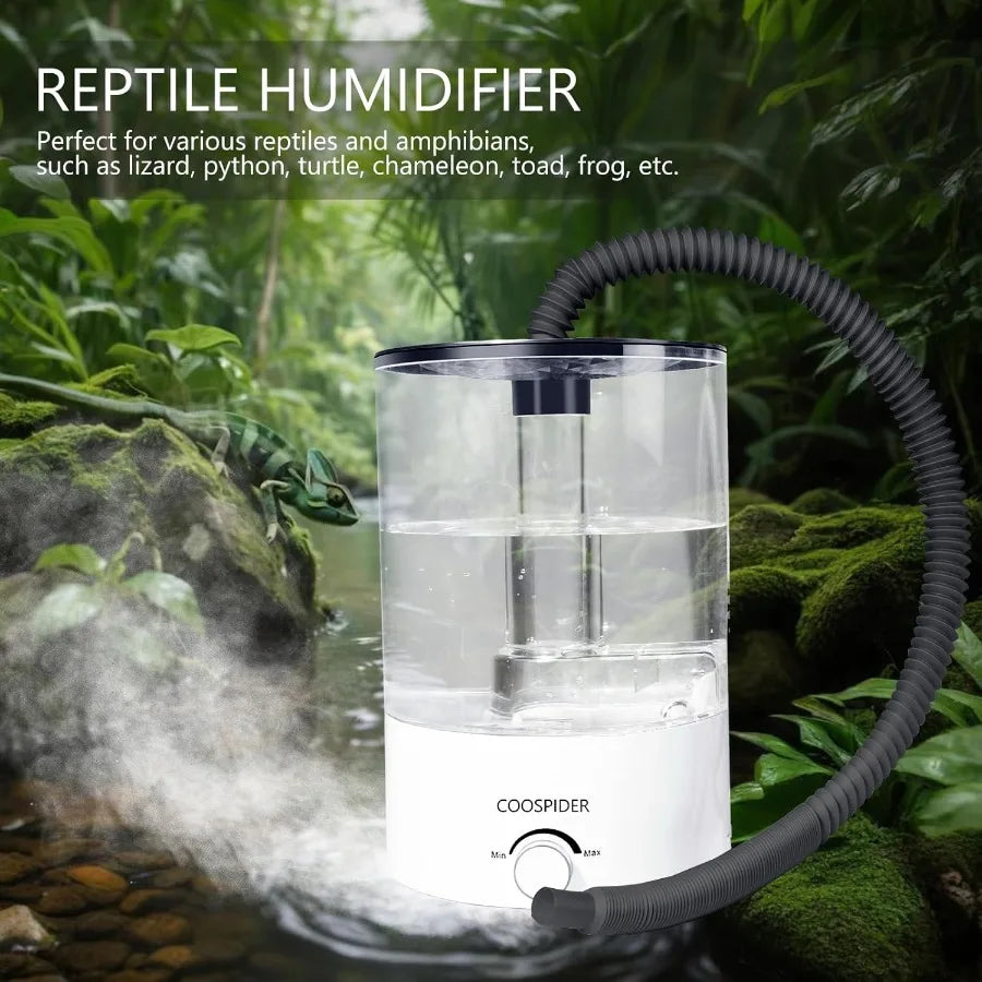 Adjustable Mist Reptile Humidifier Mister for Terrarium Tank Pets with High-Performance Humidification System Ideal for Reptile