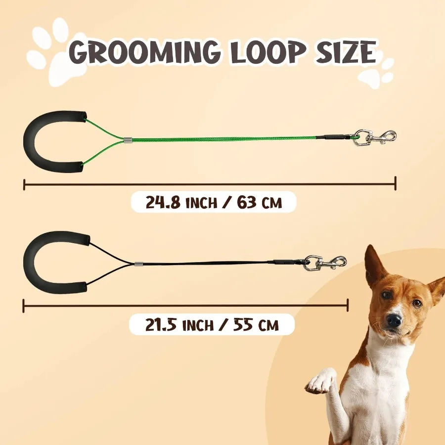 Pet Grooming Loops and Supplies Dog Belly Loop Restraint No Sit Hauh Holder for Arm and Table Sturdy Noose Loop for Small Mediu