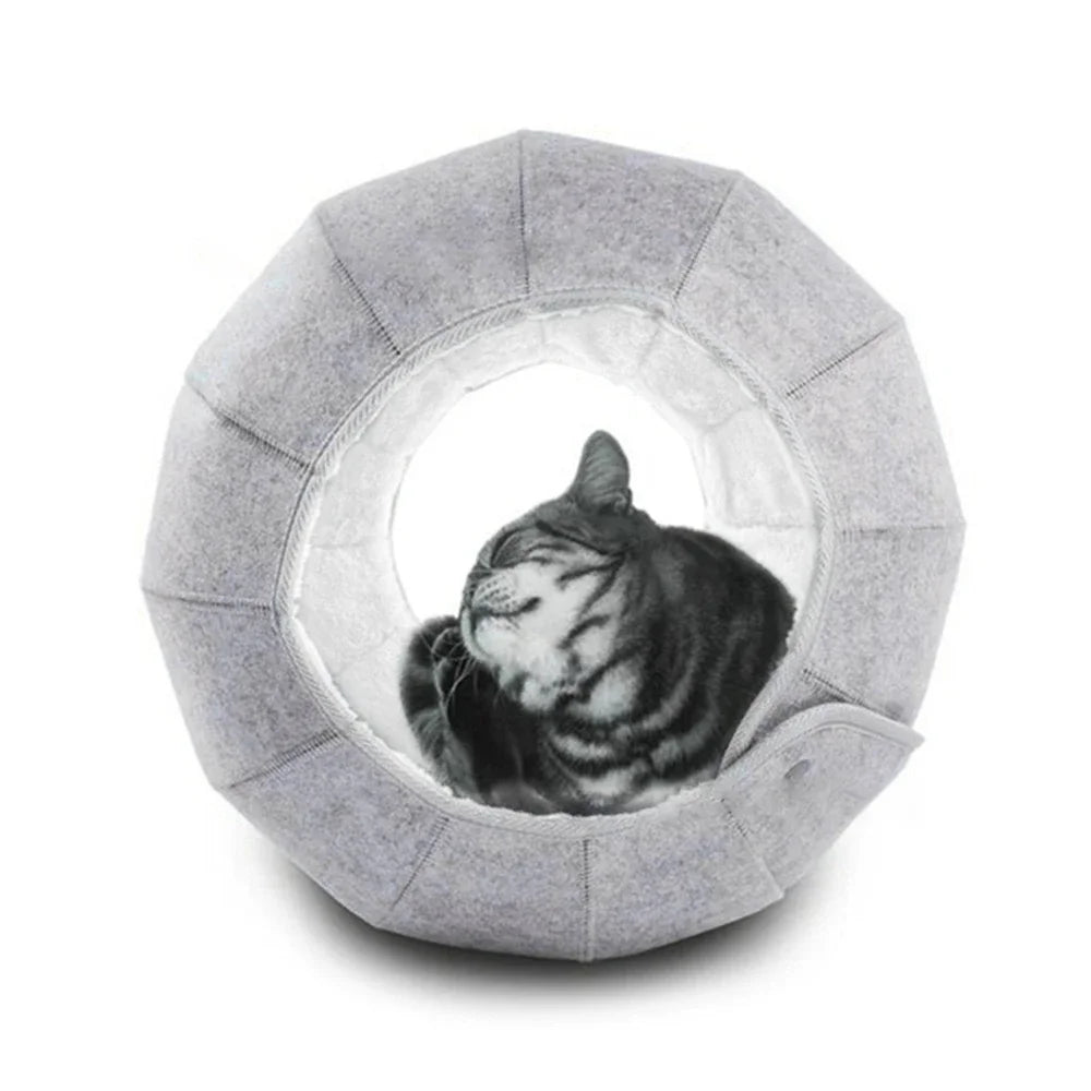 Cat Bed Pet Cat Tunnel Interactive Game Toy Shell Cat Bed Dual-use Indoor Toy Kitten Sports Equipment Cat Training Toy Cat House