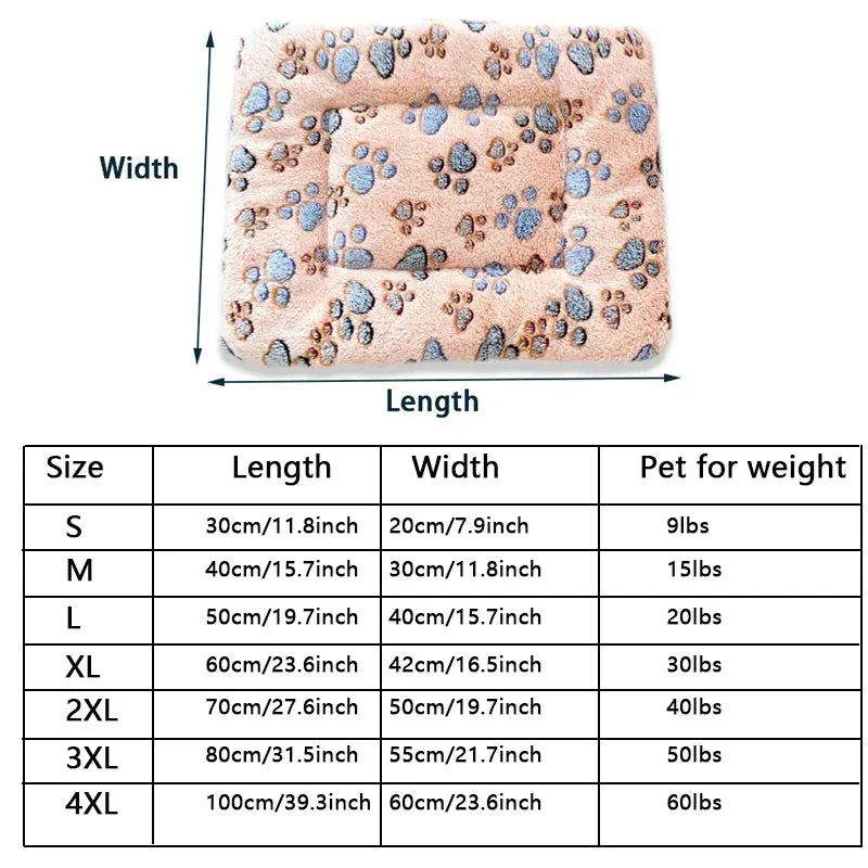Pet Sleeping Mat Dog Bed Cat Litter Puppy Bed Dog Sofa Lovely Mattress Cushion for Small Large Dog Washable Blanket Pet Supplies