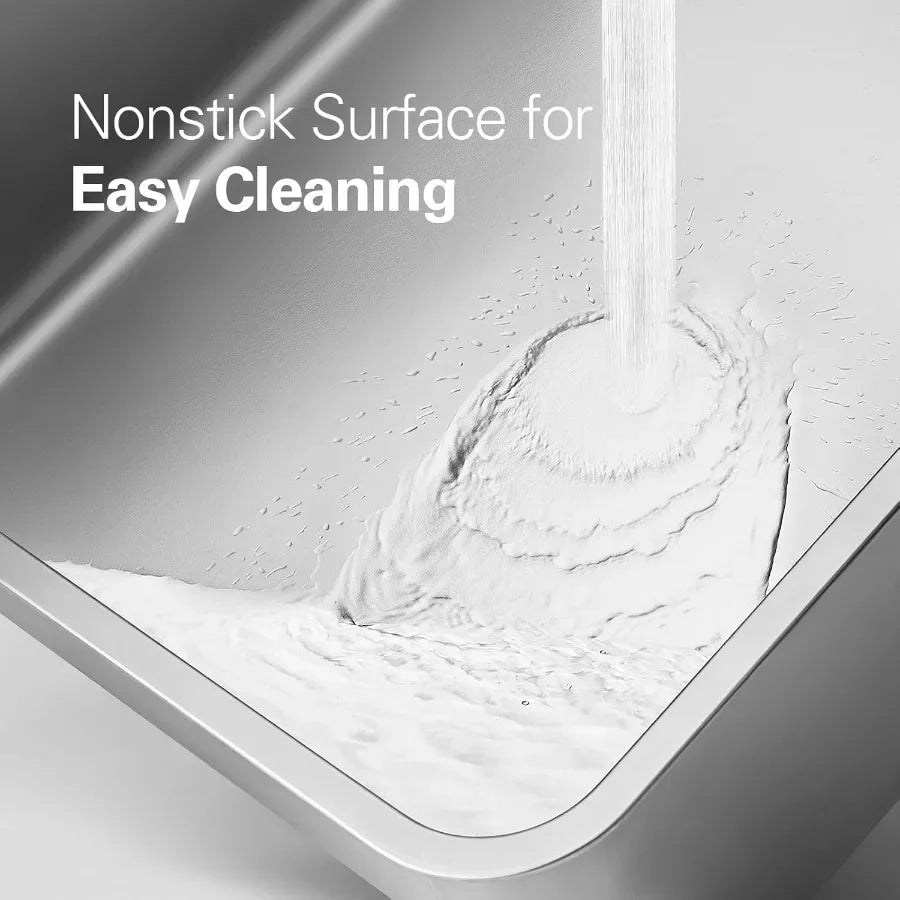 Extra Large Stainless Steel Litter Box with Lid 8Inch Deep Design for Big Cats HighSided Metal Cat Litter Tray with NonSticky S