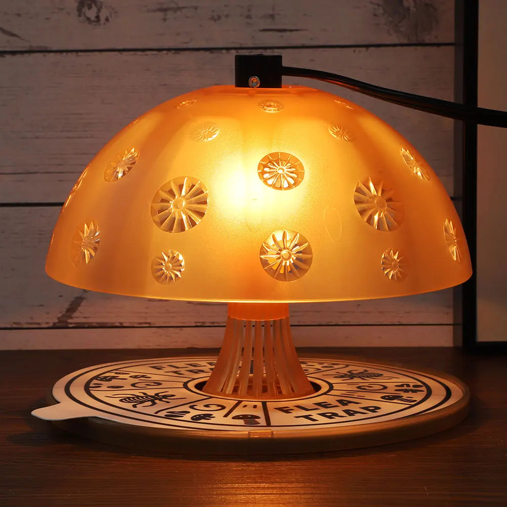 Wireless Flea Trap Set 2Pcs with Cable Insect Killer 360 Degree Light Attraction Plug In Pest Trap for Home and Bedroom