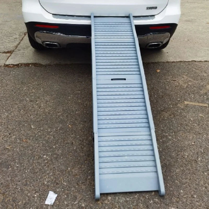 Folding Portable Pet Stair Ramp Non-Slip Rug Surface Dog SUV & Truck Ramp Pet Ramp Stairs for Medium & Large Dogs Get Into A Car