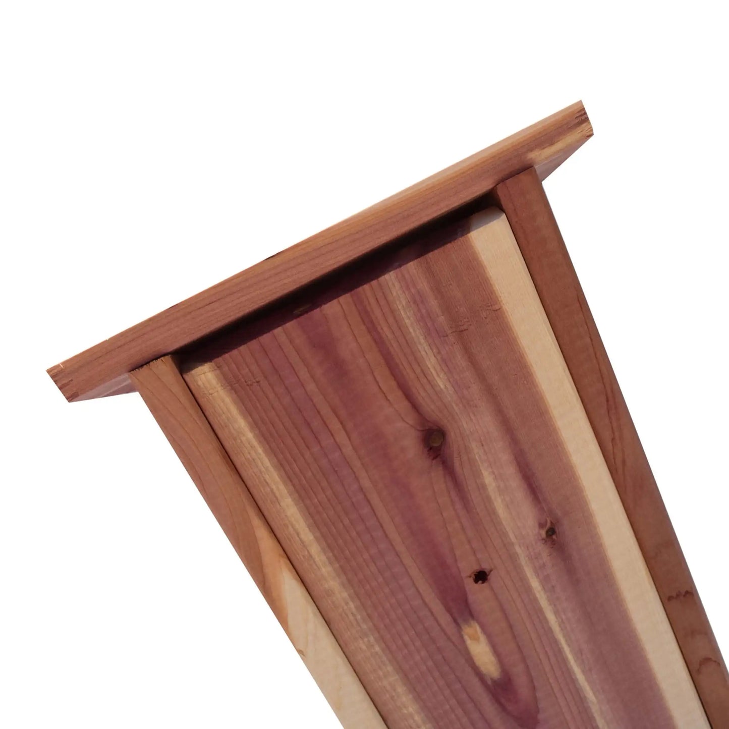 (2-Pack) 13" Tall Red Cedar Bluebird House, Natural Wild Bird Habitat for Garden & Yard Nesting.