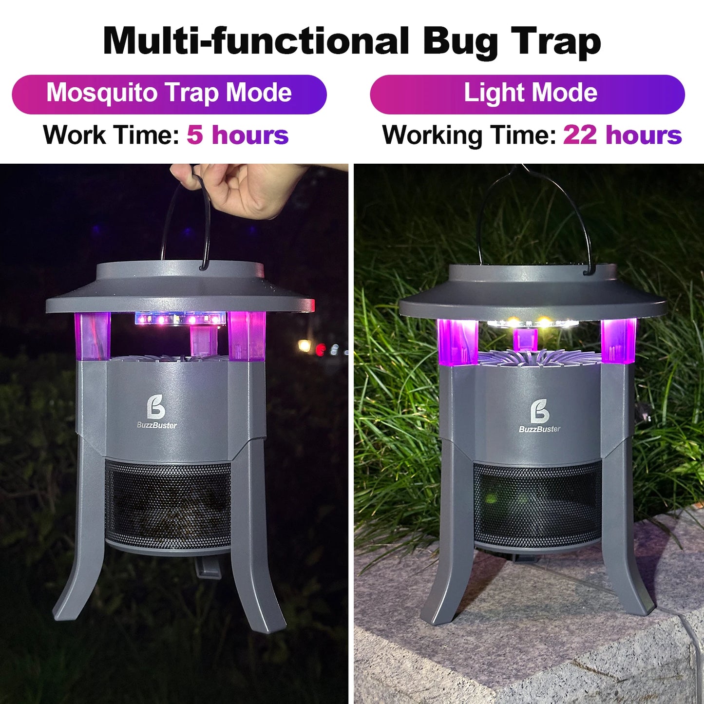 Bug Zapper Outdoor, Mosquito Zapper, Electric Fly Zapper, Mosquito Killer, Fly Traps,Flying Insects Zapper Indoor Outdoor