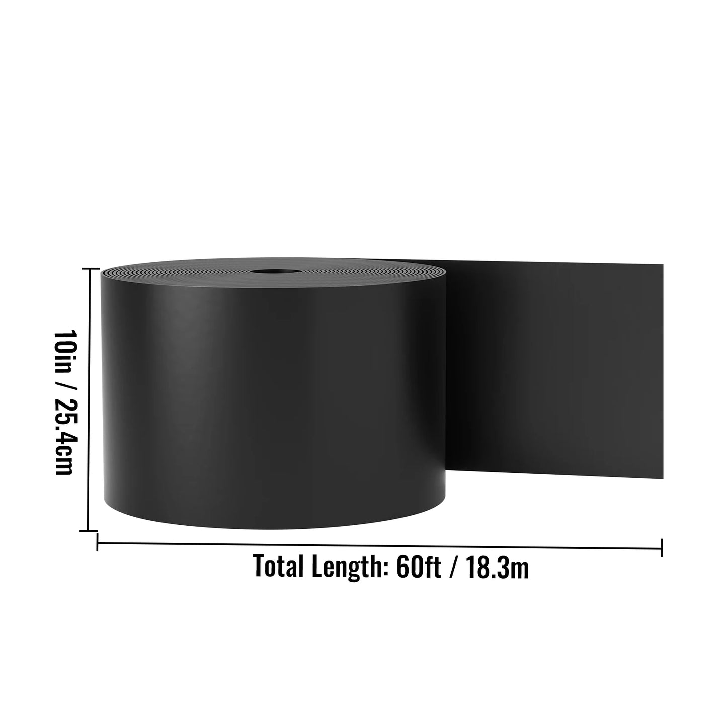 VEVOR Landscape Edging 10 inch Depth 60ft Total Length Recycled HDPE Coiled Terrace Board Flexible Bender Border for Landscaping