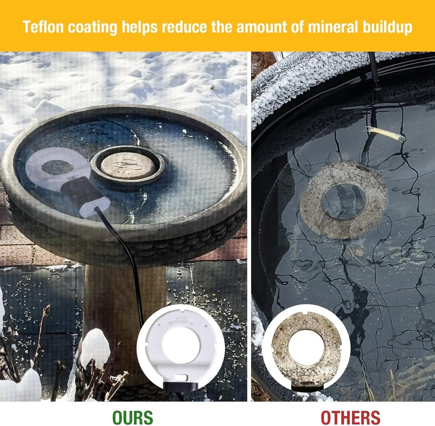 250Watt / 500Watt Stock Tank Heater Birds Cows Chicken Water Heater Cast Aluminum Thermostatic Control Water Trough Tank Heater