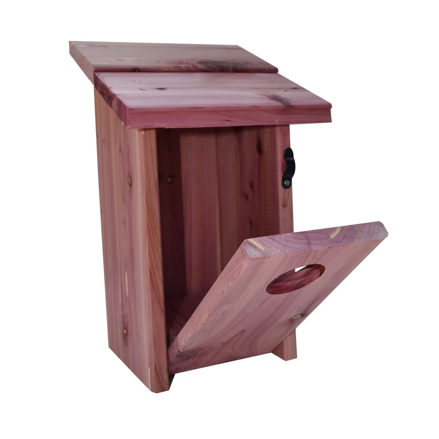 (2-Pack) 13" Tall Red Cedar Bluebird House, Natural Wild Bird Habitat for Garden & Yard Nesting.