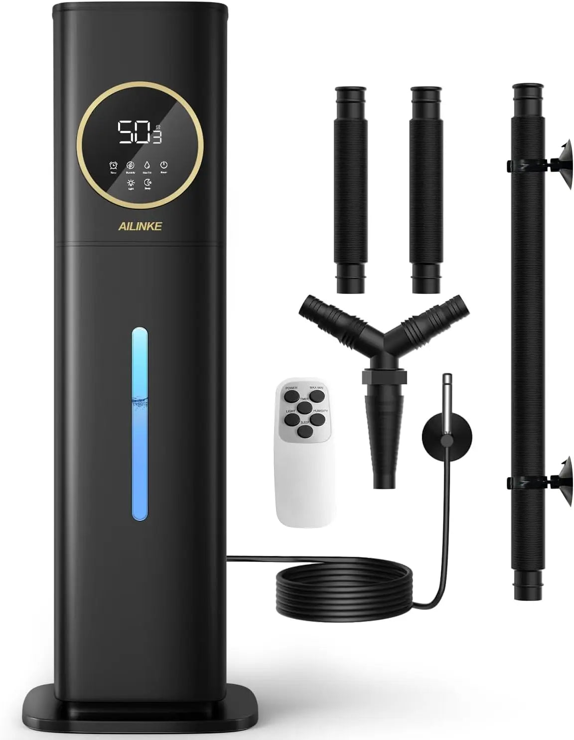 Plant Humidifier 8L, Indoor Reptile Fogger with Temp/Humidity Probe, Expandable Hose, 12H Timer