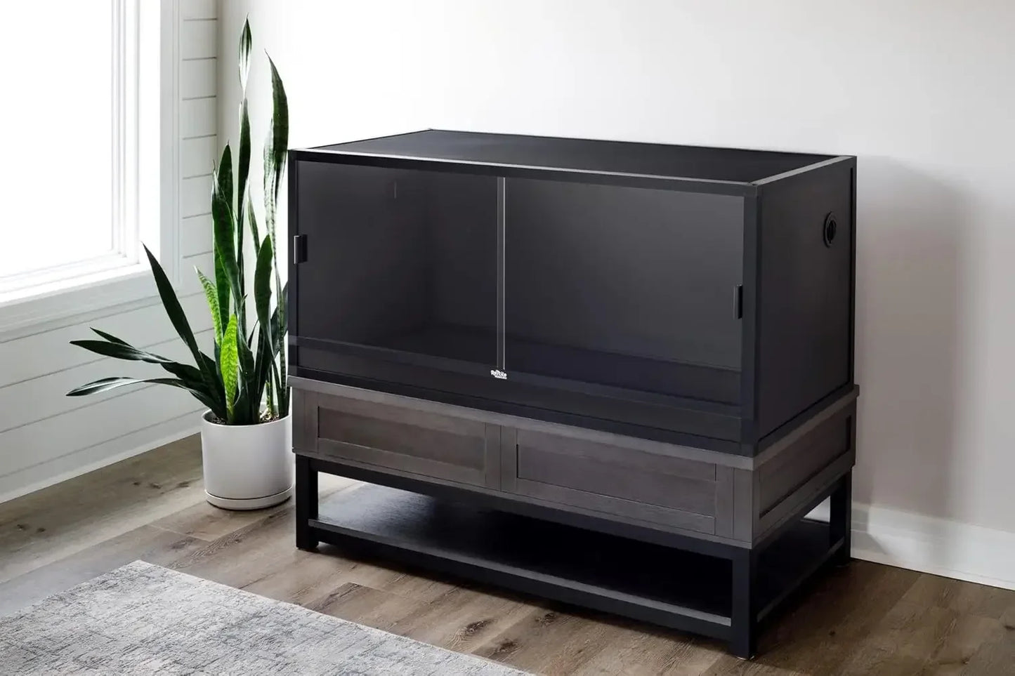 4x2x2 (120 Gallon) Bearded Dragon Enclosure V2 PVC Panels, Glass Doors, Lightweight, Heavy Duty Screen, Aluminum Frame