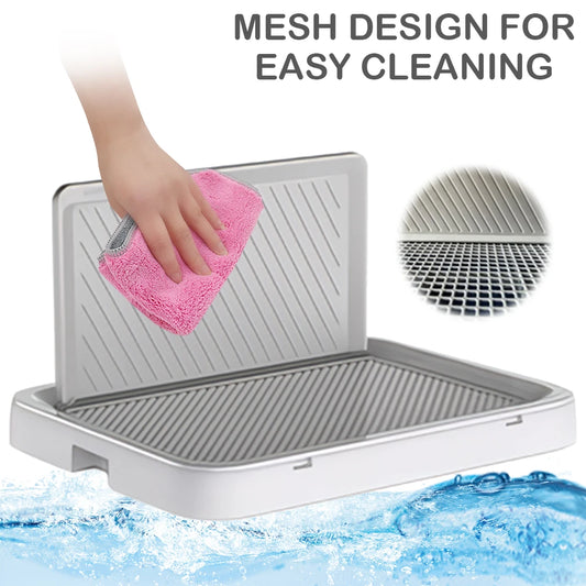 Dog Potty Tray with Pee Wall Pan Trainer Anti-Splash Pet Indoor Dog Training Toilet Dog Potty Trainer Puppy Kitten Cleaning Tool