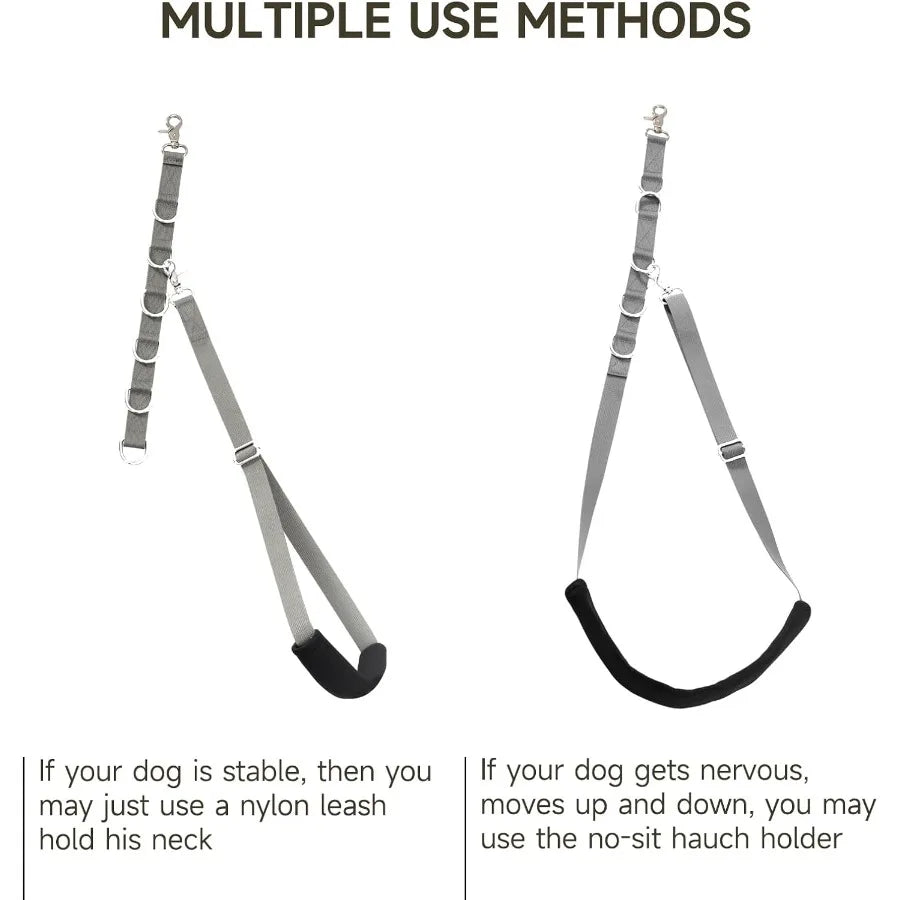 Adjustable Dog Grooming Belly Straps Groomer Eension Straps No Sit Hauh Holder Grooming Restraint for Pet Bathing and Grooming