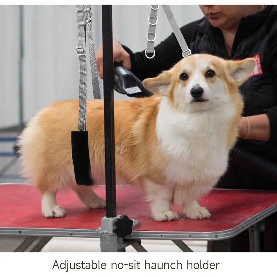 Adjustable Dog Grooming Belly Straps Groomer Eension Straps No Sit Hauh Holder Grooming Restraint for Pet Bathing and Grooming