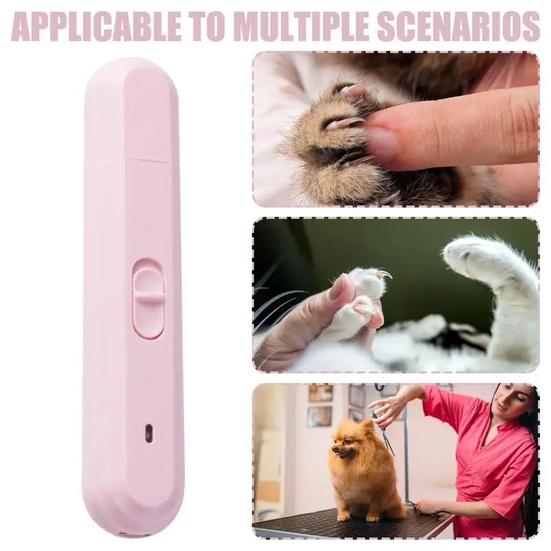 Electric Cat Nail Clipper Dog Cat Rechargeable Nails Trimmer Low Noise Low Vibration Indoor Pets Grooming Machine Puppy Nail