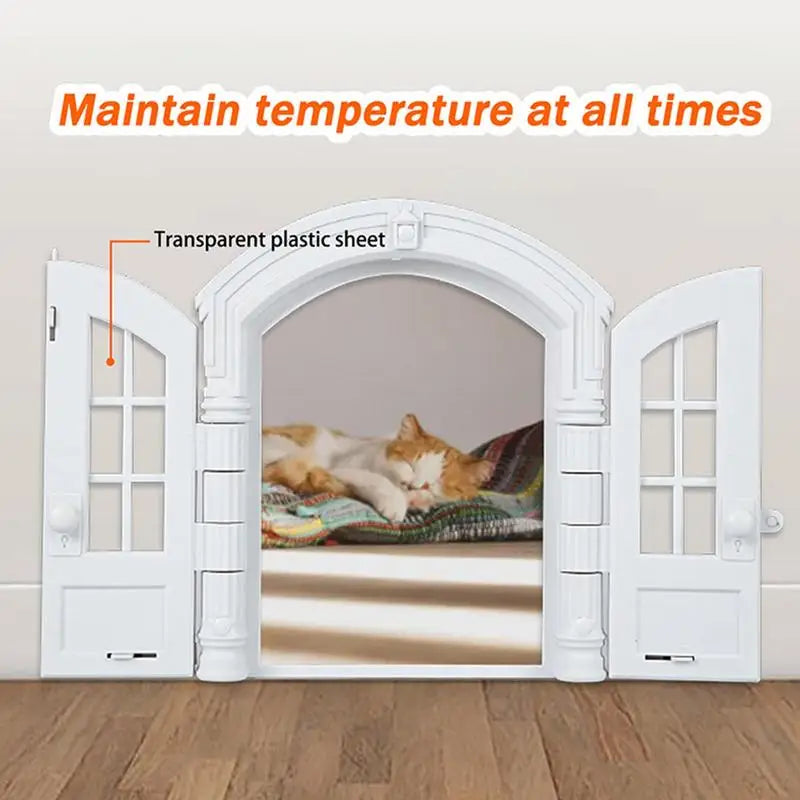Pets Door for Exterior No-Flap Door Pet Door Pet Supplies for Cats and Dogs Fits Laundry Room Bathroom Bedroom and Basement