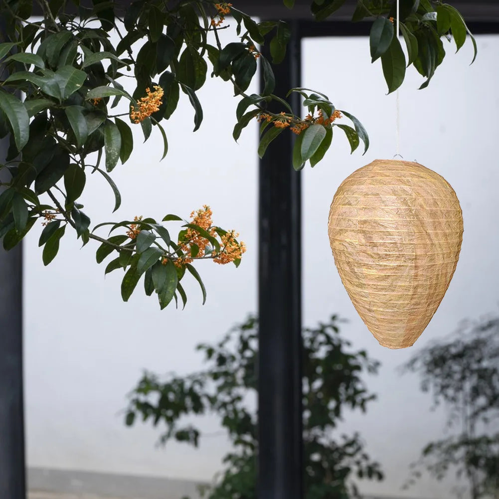 Hornet Fake Wasp Nest Waterproof Repellent Hornets Safe Fake Trap Safe Garden Repellent Trap for Patio Outdoor