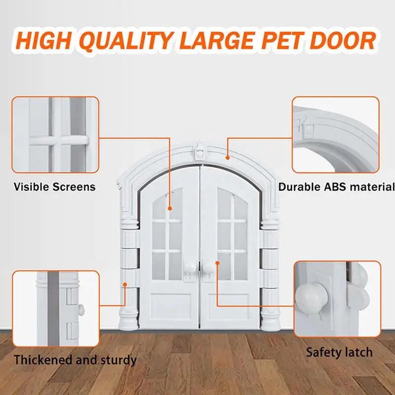 Pets Door for Exterior No-Flap Door Pet Door Pet Supplies for Cats and Dogs Fits Laundry Room Bathroom Bedroom and Basement